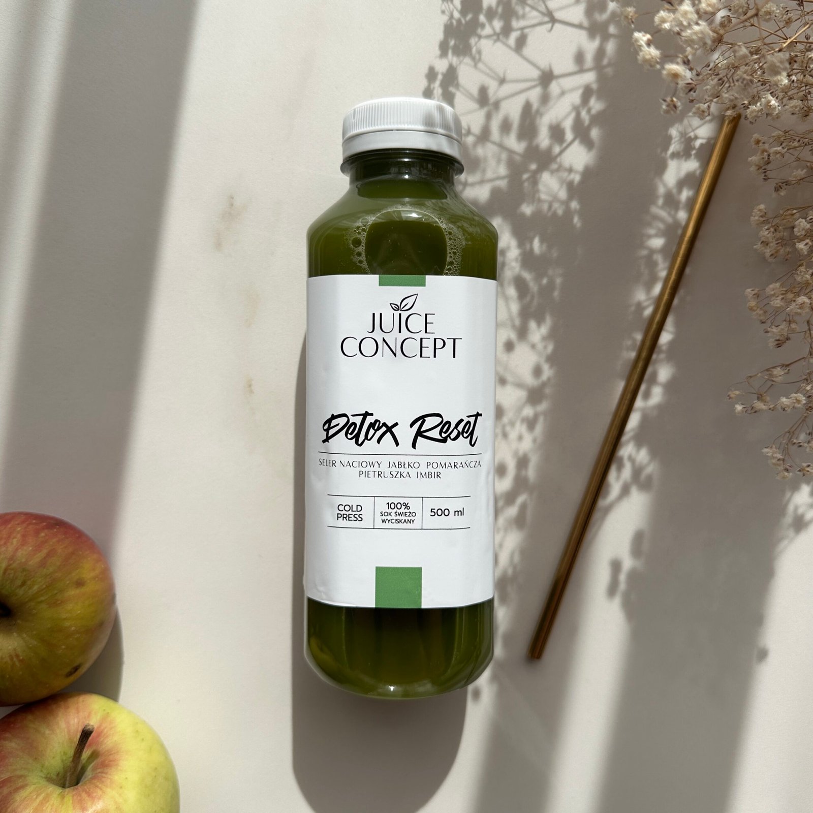DETOX RESET pomarańcza, jabłko, seler naciowy, pietruszka, imbir