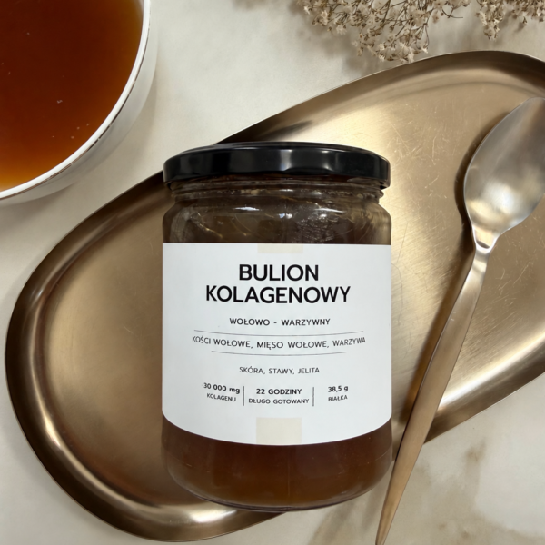 Zestaw bulionów kolagenowych Juice Concept – bulion z kości i mięsa wołowego, 30 g kolagenu i 38,5 g białka w słoiku 500 ml